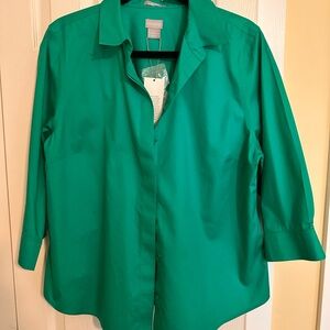 Chico's Vibrant Green Top